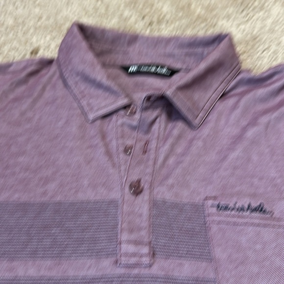 Travis Mathew Lindquist Beach Stripe Pocket Pique Polo Shirt Men's XL - Picture 4 of 5